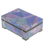 Шкатулка из натурального камня лазурит и чароит Stone Casket варинант исполнения - 4 | Loft Concept в Краснодаре