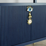 Стеллаж со стеклянными полками Elsa Dreams Blue варинант исполнения - 8 | Loft Concept в Краснодаре