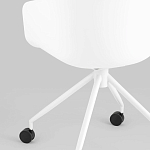 Офисное кресло из пластика с мягким сиденьем Eggshell Grey варинант исполнения - 8 | Loft Concept в Краснодаре