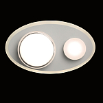 Бра овальной формы белого цвета с 2-мя лампами Lunar Pebbles варинант исполнения - 4 | Loft Concept в Краснодаре