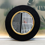 Зеркало в черной фактурной раме с золотым кантом Summon the Light варинант исполнения - 8 | Loft Concept в Краснодаре