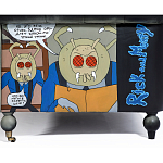 Кресло "Умный Умник" Rick and Morty graffiti chair натуральная кожа  варинант исполнения - 6 | Loft Concept в Краснодаре