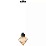 Подвесной светильник с янтарным рельефным плафоном Lamp with Frozen Glass Effect варинант исполнения - 1 | Loft Concept в Краснодаре