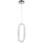 Подвесной светильник овальной формы с декором кристаллы Gilbertine Oval Crystals Hanging Lamp варинант исполнения - 2 | Loft Concept в Краснодаре