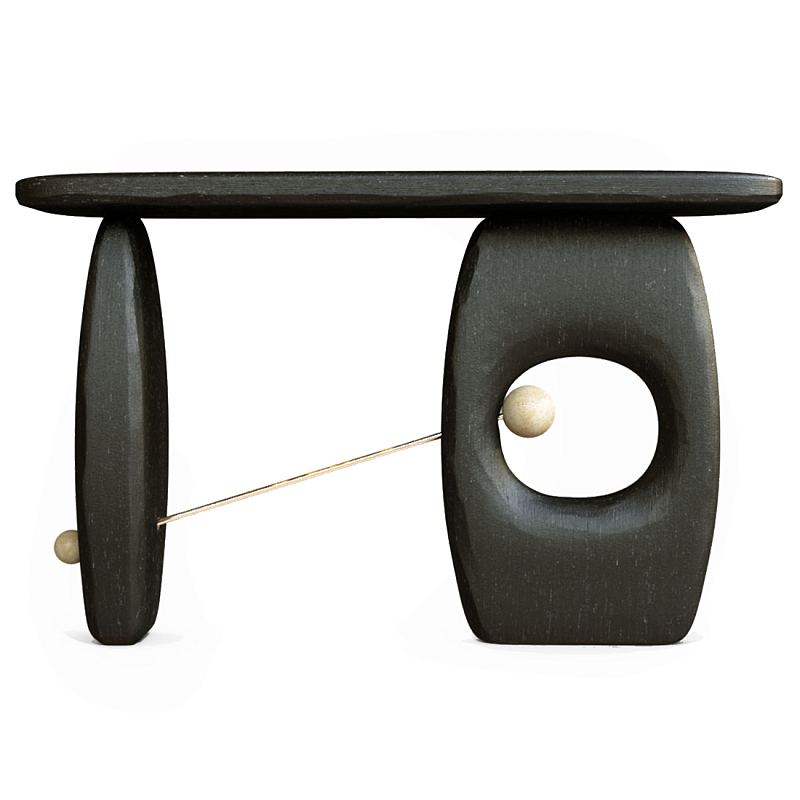 Консоль Lusitania Латунь Черный матовый в Краснодаре | Loft Concept 