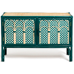 Комод для посуды из ротанга Felice Rattan Green варинант исполнения - 1 | Loft Concept в Краснодаре