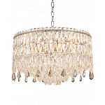 Люстра круглая с хрустальными подвесками на серебряном каркасе Roul Crystal Light варинант исполнения - 4 | Loft Concept в Краснодаре