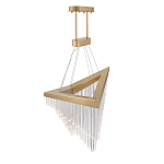 Люстра золотого цвета в форме галочки с каскадом длинных прозрачных трубок Eurofase варинант исполнения - 5 | Loft Concept в Краснодаре