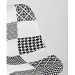 Пластиковый стул на ножках из массива бука Eames Черно-Белый Пэчворк варинант исполнения - 2 | Loft Concept в Краснодаре