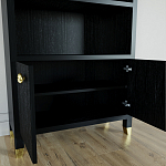 Книжный Стеллаж Elsa Dreams Black с задней стенкой варинант исполнения - 3 | Loft Concept в Краснодаре