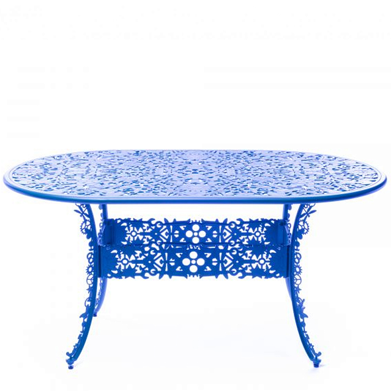 Обеденный стол Industry Collection ALUMINIUM OVAL TABLE – SKY BLUE Синий в Краснодаре | Loft Concept 