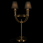 Настольная лампа на металлическом основании бронзового цвета с 4-мя черными конусовидными абажурами Dignity варинант исполнения - 2 | Loft Concept в Краснодаре