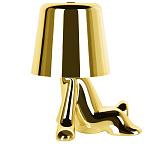 Настольная лампа фигурная золотого цвета с гладким абажуром Высота 17 см Sophia варинант исполнения - 4 | Loft Concept в Краснодаре