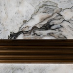 Тумба под телевизор с мраморной столешницей Uniqueness Marble варинант исполнения - 4 | Loft Concept в Краснодаре