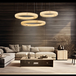 Люстра с 3-мя кольцами из натурального камня Minerals of Light варинант исполнения - 3 | Loft Concept в Краснодаре