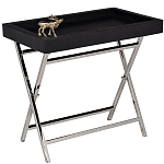 Стол сервировочный кожаный с декором в виде золотистой фигуркой лося Embodiment of Style варинант исполнения - 1 | Loft Concept в Краснодаре