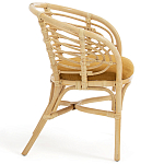 Кресло из ротанга с сиденьем из велюра Vini Rattan Armchair варинант исполнения - 3 | Loft Concept в Краснодаре