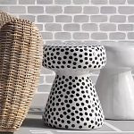 Дизайнерский журнальный стол белый в чёрный горох Gefan варинант исполнения - 1 | Loft Concept в Краснодаре