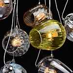 Люстра каскадная с 9-ю разноцветными стеклянными плафонами Kaleido варинант исполнения - 13 | Loft Concept в Краснодаре