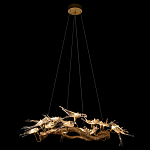 Люстра подвесная с прозрачными стеклянными птичками на ветвях Диаметр 100 см Serip Voa варинант исполнения - 3 | Loft Concept в Краснодаре