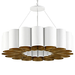 Люстра круглая фактурная в сочетании белого и золотого цвета Wide Stripes of Ribbon варинант исполнения - 4 | Loft Concept в Краснодаре