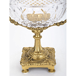 Чаша из рельефного стекла прозрачного цвета на бронзовой подставке Eden Garden варинант исполнения - 3 | Loft Concept в Краснодаре