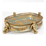 Чаша с орнаментом на ножках в виде бронзовых ангелов Eden Garden варинант исполнения - 2 | Loft Concept в Краснодаре