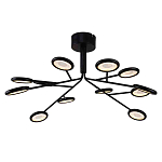 Люстра черного цвета с 12-ю круглыми плафонами Bendik Lighting варинант исполнения - 2 | Loft Concept в Краснодаре