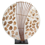 Настольная лампа из перламутра и дерева на подставке Indonesian Shell варинант исполнения - 3 | Loft Concept в Краснодаре