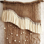 Дизайнерское Панно Дюна Макраме из нитей и бусин Wall Panel Dune варинант исполнения - 1 | Loft Concept в Краснодаре