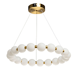 Люстра круглая с матовыми белыми шарами PEARLS Suspension варинант исполнения - 2 | Loft Concept в Краснодаре
