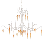 Люстра белая фактурная с подвесками из ракушек Study of Grace варинант исполнения - 3 | Loft Concept в Краснодаре