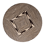 Столик журнальный круглый с полосатым узором Zebroids варинант исполнения - 2 | Loft Concept в Краснодаре