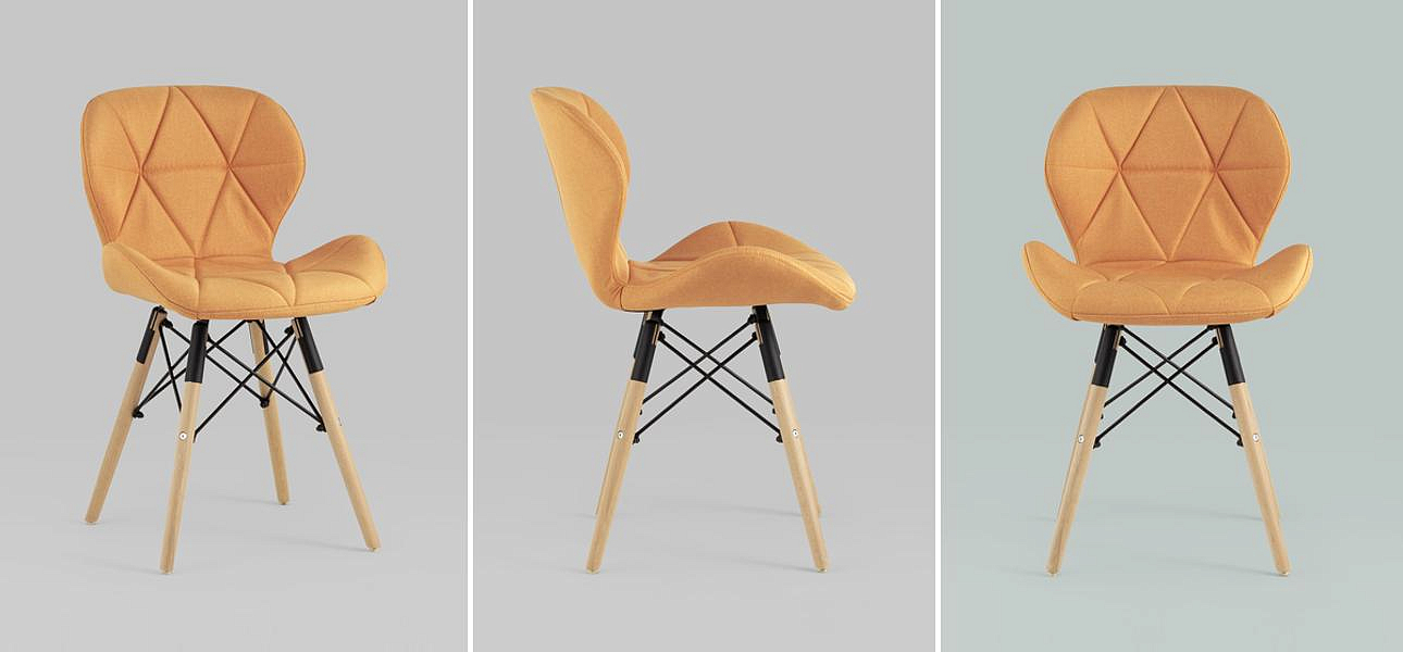 Стул Jeroen Chair Рогожка Оранжевый Цвет Стул Jeroen Chair Рогожка Оранжевый Цвет - Loft-Concept в Краснодаре