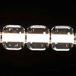 Люстра линейная с 6-ю прозрачными стеклянными плафонами округлой формы HANDLE GRAPE варинант исполнения - 5 | Loft Concept в Краснодаре