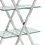 Стеллаж со стеклянными полками на стальном каркасе X-ray варинант исполнения - 3 | Loft Concept в Краснодаре