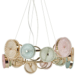 Люстра с плафонами из разноцветного стекла Glass Peonies варинант исполнения - 1 | Loft Concept в Краснодаре