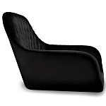 Барный стул со спинкой и подлокотниками на 4-х металлических ножках Douglas Rhombus Черный Велюр варинант исполнения - 2 | Loft Concept в Краснодаре