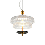 Подвесной светильник многослойный из рифленого прозрачного стекла Academy of Light варинант исполнения - 2 | Loft Concept в Краснодаре