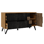 ТВ-тумба с  2-мя ящиками и закрытыми полками Stone Effect варинант исполнения - 4 | Loft Concept в Краснодаре