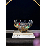 Чаша квадратная из прозрачного стекла с фигурками разноцветных птиц Eden Garden варинант исполнения - 2 | Loft Concept в Краснодаре