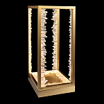 Настольная лампа прямоугольная с декоративными элементами в виде кристаллов Smooth Shine варинант исполнения - 1 | Loft Concept в Краснодаре