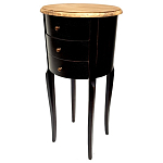 Комод маленький круглый c 3-мя ящиками и состаренным эффектом Vintage варинант исполнения - 1 | Loft Concept в Краснодаре