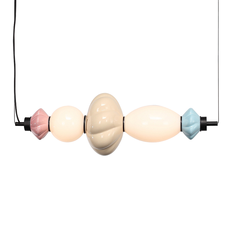 Подвесной светильник фигруный с керамическими элементами 18W LED Fragrant Light Зеленый Голубой Розовый в Краснодаре | Loft Concept 