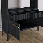 Стеллаж Primo с ящиками Черный дуб  варинант исполнения - 6 | Loft Concept в Краснодаре