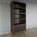 Книжный Стеллаж Elsa Dreams Walnut с задней стенкой варинант исполнения - 1 | Loft Concept в Краснодаре