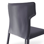 Стул серый из искуственной кожи на 4-х ножках Enigma Gray варинант исполнения - 2 | Loft Concept в Краснодаре