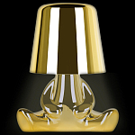 Настольная лампа фигурная золотого цвета с гладким абажуром Высота 16 см Sophia варинант исполнения - 1 | Loft Concept в Краснодаре