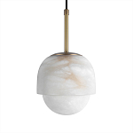 Подвесной светильник из белого алебастра Cryptocrystalline Stone варинант исполнения - 5 | Loft Concept в Краснодаре