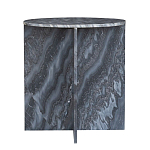 Столик кофейный с столешницей из черного мрамора Compact Black Marble Table варинант исполнения - 3 | Loft Concept в Краснодаре